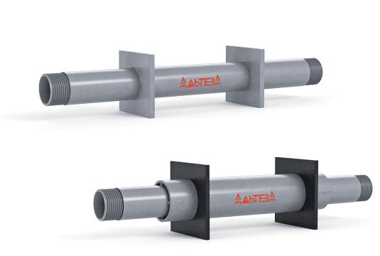 Неподвижные опоры для стояков водоснабжения.